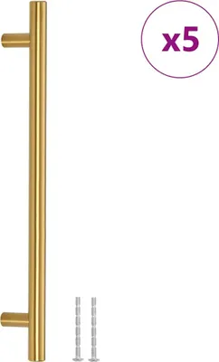Produktbild von vidaXL Möbelgriffe 5 Stk. Golden 192 mm Edelstahl