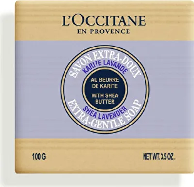 Zdjęcie produktu dla L'Occitane Shea Lavender Extra-Gentle Soap, Ciało, Kostka mydła, Oczyszczenie, Lawenda, Francja, 250 g