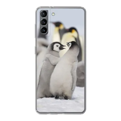 Produktbild von MuchoWow® Handyhülle Schutzhülle Hülle für Samsung Galaxy S21 Plus Pinguine - Schnee - Tiere Silikon Softcase Handy Hülle - Handy-Tasche