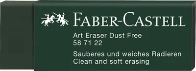 Produktbild von FABER-CASTELL Kunststoff-Radierer DUST-FREE grün