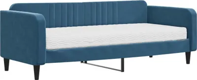 Obrázok produktu pre vidaXL Ležadlo s matracom Blue 90x200 cm Velvet