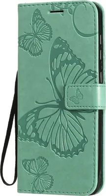 Produktbild von Mobigear Butterfly  Samsung Galaxy A21s Hülle Klapphülle Geldbörse - Türkis