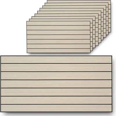 Obrázek produktu pro Samolepicí nástěnné panely 3D v dřevěném vzhledu – samolepky na dlaždice z PVC – obložení stěn bez vrtání – lze řezat na míru – světle šedá barva 60 x 30 cm – pro hladké vnitřní povrchy
