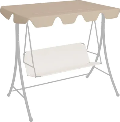 Obrázek produktu pro The Living Store Náhradní stříška pro houpačku Hollywood Beige 188/168x110/145 cm