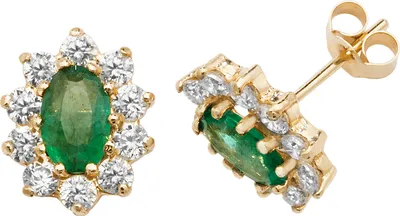 Image de Boucles d'Oreilles Femme Or 375/1000 avec Oxyde de Zirconium - 11mm*9mm; TRS27208