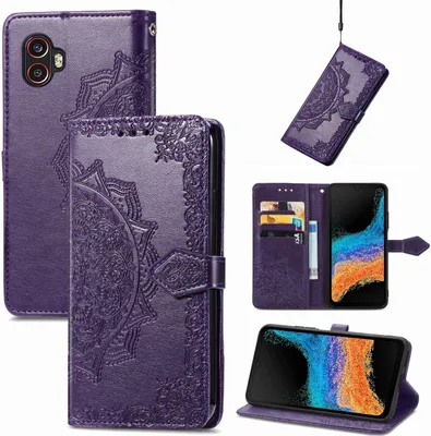 Produktbild von König Design Hülle kompatibel mit Samsung Galaxy Xcover 6 Pro Kunstleder Handyhülle - Handy Case Lila