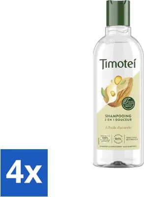 Produktbild von Timotei - Shampoo - Mandelöl - 2-in-1 - Für alle Haartypen - 300 ml - Vorteilspack - 4 Stücke