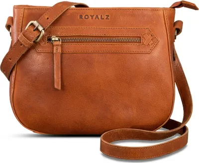 Produktbild von ROYALZ "Cheyenne" Vintage Handtasche Damen klein Leder - Echtleder Umhängetasche für Alltag City Ausgehen - Damenhandtasche als moderne Crossbody oder Schultertasche
