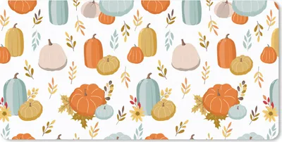 Produktbild von MuchoWow® Schreibtischunterlage Kürbis - Herbst - Muster 80x40 cm - XXL Mauspad - Gaming Mauspad