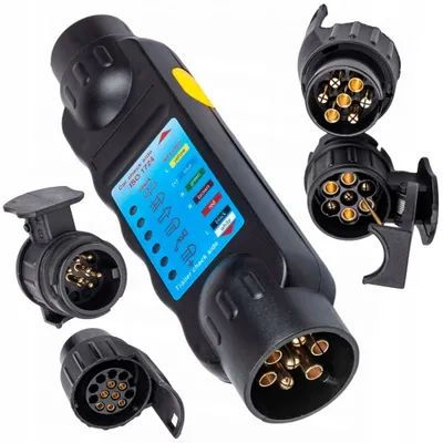 Immagine prodotto di KRAFT&DELE Tester per prese per rimorchio e due riduttori KD10542