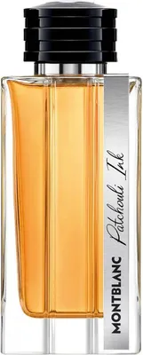 A product shot of a bottle of Mont Blanc Patchouli Ink Eau de Parfum.