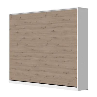 Produktbild von SMARTBett Schrankbett Classic 160x200cm Horizontal Weiss/Wildeiche
