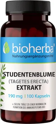 Produktbild von Bioherba Studentenblume (Tagetes Erecta) Extrakt 190 mg 100 Kapseln