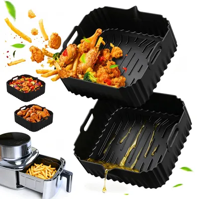 Silikonform für Airfryer, 2er-Set, 22,5 cm, BPA-frei