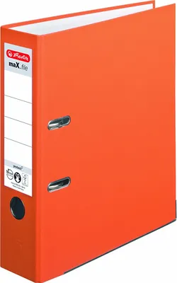 Produktbild von Herlitz maX.file, A4, Halteöse, Lagerung, Polypropylen (PP), Orange, Forest Stewardship Council (FSC)