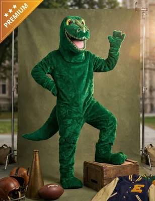 Produktbild von Dinosaurier Maskottchen Kostüm Erwachsene grün - Einheitsgröße