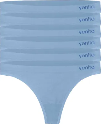Produktbild von Yenita® 6er Pack Seamless Basic String L/XL blue fog