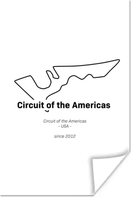 Produktbild von MuchoWow® Poster Amerika - Rennstrecke - Formel 1 80x120 cm - Papierdruck