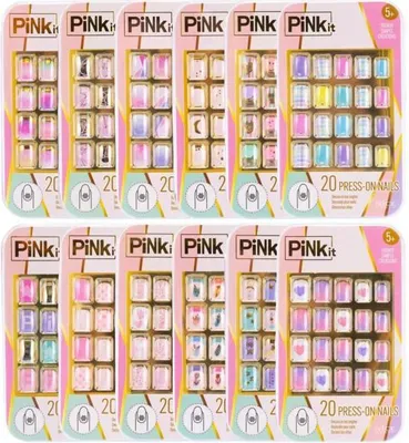 Produktbild von Nice Group Pink it Press, Nagel-Set für Kinder, 5 Jahr(e), Mehrfarbig, 20 Stück(e)