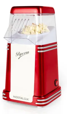 Popcornmaschine 1,9 L, Heißluft, ölfrei, Retro Rot