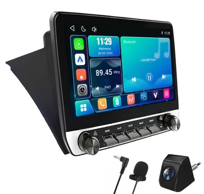 Productafbeelding van 2 DIN radio voor VW T5 Multivan Transporter (2008-2015), Linux systeem, CarPlay, Android Auto, Plug & Play, met achteruitrijcamera en microfoon