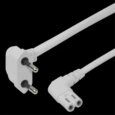 Image de Deltaco 1902296 power cable White 3 m CEE7/16 C7 coupler
