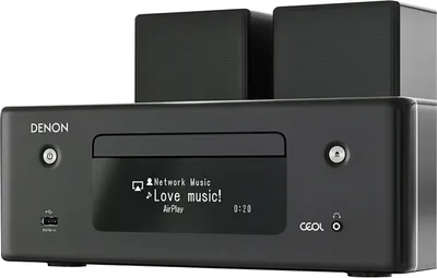 Produktbild von Denon N-10BK, Home-Audio-Minisystem, Schwarz, 130 W, 2-Wege, 12 cm, 3 cm