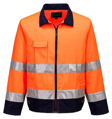 Hi-Vis Warnjacke, strapazierfähig, 4 Taschen, CE-zertifiziert
