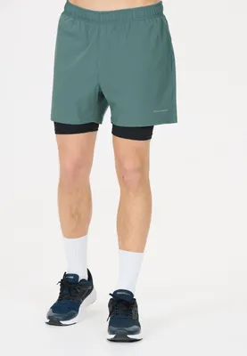 Obrázok produktu pre ENDURANCE Šortky Kros, dizajn 2 v 1, funkcia rýchleho schnutia a elastický materiál, farba: strieborná, veľkosť: L
