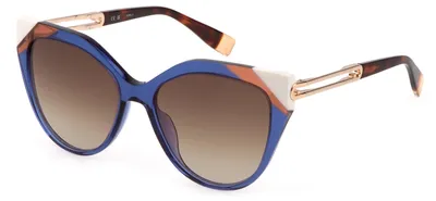 Produktbild von Furla SFU683 06NA BLU TRASPARENTE 55/16/135 Damen Sonnenbrillen