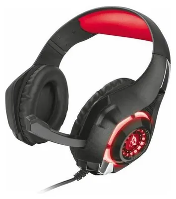 Image de Casque Gaming Techmade Avec Lumière LED 3.5mm Noir Rouge
