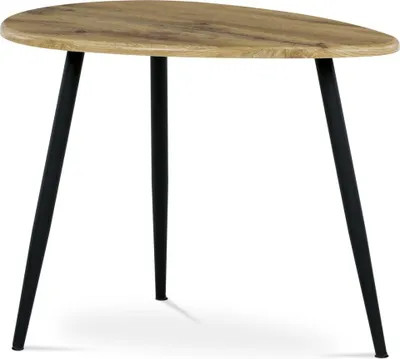 Produktbild von Autronic Konferenztisch Konferenztisch, MDF-Platte, Wildeiche Nachbildung, Metall schwarz (AF-3011 OAK)