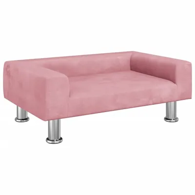 Image de Canapé pour enfants rose 70x45x26,5 cm velours