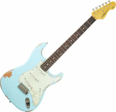 Produktbild von Vintage V6MRLB Distressed Laguna Blue E-Gitarre