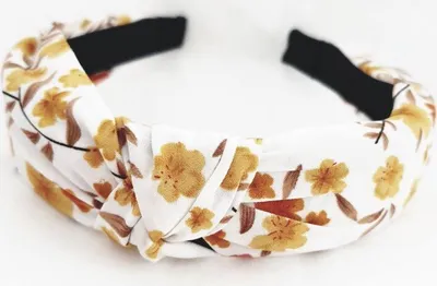 Produktbild von Haarreifen Knoten Breit Haarreif Schleife Haarschmuck Turban Blumen NEU 0712 Weiß