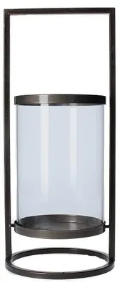 Image de Lantern en fer et en verre pour bougies, hauteur de 35 cm