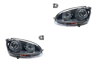Zdjęcie produktu dla Johns, zestaw reflektorów ksenonowych pasuje do VW Golf V 1K 5M 10/2003 -05/09 D2S H7 +fog 1K0941699C 1K0941700C 1K6941039 1K6941040