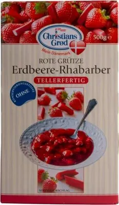 Produktbild von Christians Grod Dänische Rote Grütze Erdbeere-Rhababer 500g