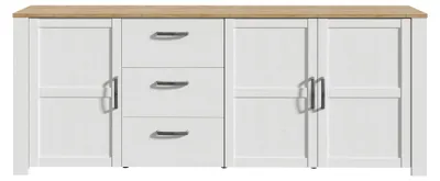 Produktbild von Sideboard >BOHOL< in Eiche Nachbildung / Sibiu - 220,8x87x42cm (BxHxT)