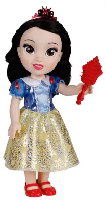 Produktbild von Disney Princess Schneewittchen-Modepuppe, 35 cm große Puppe mit Royal Reflection-Augen, inkl. schimmerndem, abnehmbarem Kleid mit Platinum-Holofoil-Print, Schuhen, Tiara und Bürste, perfekt für Mädchen ab 3 Jahren, Modepuppe, Weiblich, 3 Jahr(e), Junge/Mädchen, 350 mm, Mehrfarbig
