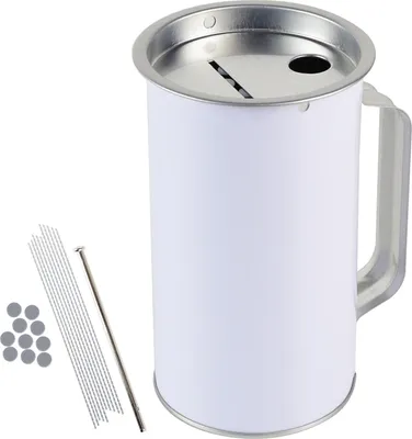 Produktbild von HMF 45000-07 Spendendose mit Griff, Spardose, Sammelbüchse, 14,5 x 8 cm, lichtgrau