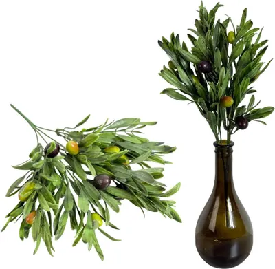 Produktbild von Künstlicher Olivenstrauß mit Früchten 36 cm