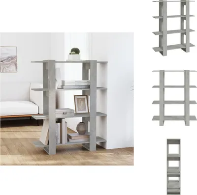 Produktbild von vidaXL Bücherregal/Raumteiler Betongrau 100x30x123,5 cm - Bücherregale & Bücherschränke