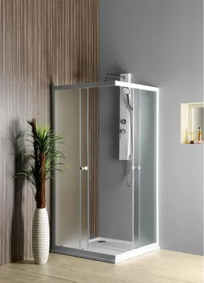 Zdjęcie produktu dla Kabiny prysznicowe Aqualine - Kabina kwadratowa, 700x700 mm, szkło matowe Brick BTQ700