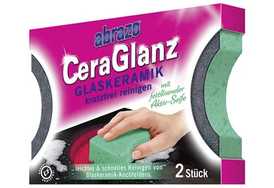 Immagine prodotto di ABRAZO Schwamm CeraGlanz Glaskeramik 8 Stück Verkaufseinheit 114034 4003364506115