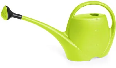 Produktbild von Ibenzoa® Gießkanne für Zimmer- und Balkonpflanzen – langer Ausguss mit Brausekopf, 2,5 L, UV-beständig, Kunststoff, 42×9,5×25 cm, Grün