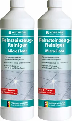Produktbild von HOTREGA Feinsteinzeug Reiniger Micro Floor 1l - intensive Reinigung und Pflege für Feinsteinzeugfliesen