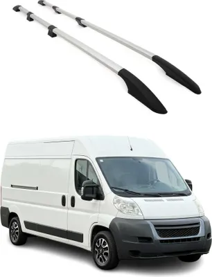 Image de 2006-2024 Fiat Ducato III Barres de toit longitudinales  L3 H2 Alu Silber 2x