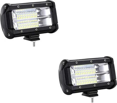Image de LARS360 : 2 projecteurs de travail LED de 72W, projecteurs additionnels, 5400 lm, 6000K, IP67, 10-30V, projecteurs tout-terrain pour SUV, UTV, ATV, tracteurs, camions