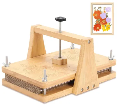 Produktbild von Blumenpresse-Set 275 mm x 175 mm große Blumenpresse aus Holz gleichmäßiger Druck DIY-Kunstpresseset zum Herstellen von getrockneten Blumen Pflanzen